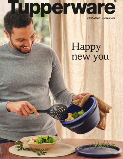 Happy new you | Couverture du dépliant de promotion Tupperware de janvier 2023